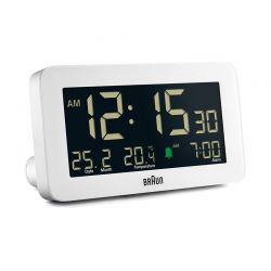 Επιτραπέζιο Ψηφιακό Ρολόι - Ξυπνητήρι Χρώματος Λευκό Braun BC10W 100430