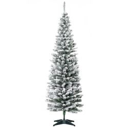 Χιονισμένο Χριστουγεννιάτικο Δέντρο με 390 Κλαδιά και Πτυσσόμενη Βάση 180 cm HOMCOM 830-182V02