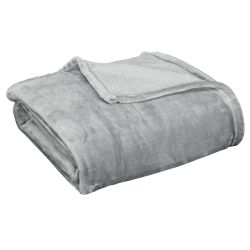 HOMCOM Flannel Blanket 330 GSM Reversible for Indoor and Outdoor Use, 203x152x0,5 cm, Γκρι