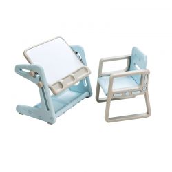 Σετ Παιδικός Μαγνητικός Πίνακας / Τραπέζι Ζωγραφικής με Καρέκλα Χρώματος Μπλε Costway TY327805BL