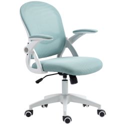 Εργονομική καρέκλα γραφείου με διχτυωτή πλάτη και ρυθμιζόμενο ύψος, 65,5x61,5x88-97,5cm, γαλάζιο