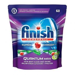 Απορρυπαντικό Πλυντηρίου Πιάτων Finish Quantum Max Apple & Lime 60 Ταμπλέτες Fin-Quant60-AL