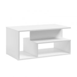 Ξύλινο Τραπέζι Σαλονιού 90 x 51 x 43 cm Χρώματος Λευκό SPM Leka JAN-LEKAW