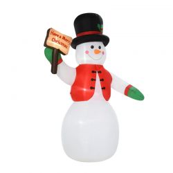 Φουσκωτός Χιονάνθρωπος 242 cm με LED Φωτισμό HOMCOM 844-291