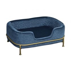 Κρεβάτι για Κατοικίδια με Μεταλλική Βάση 63.5 x 43 x 24.5 cm Χρώματος Μπλε PawHut D04-157BU
