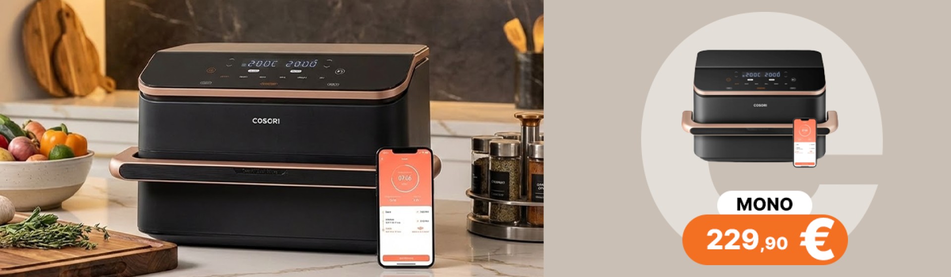 Με την τεχνολογία ταχείας κυκλοφορίας θερμότητας 360°, απολαύστε την ίδια τραγανή γεύση με το παραδοσιακό τηγάνισμα