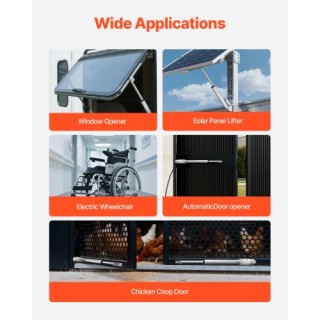 VEVOR 12V Γραμμικός Ενεργοποιητής, Διαδρομή 203.2mm, Ταχύτητα 15mm/...