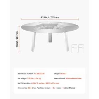 VEVOR Αντανακλαστήρας Θερμότητας για Solo Stove Yukon 635 mm από Αν... VEVOR Αντανακλαστήρας Θερμότητας για Solo Stove Yukon 635 mm από Αν...