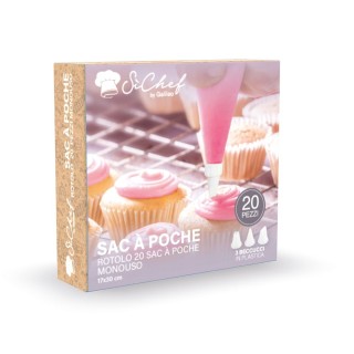 Galileo Σετ 20 Σακούλες Μίας Χρήσης και 3 Ακροφύσια SChef 5918260