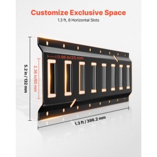 VEVOR Σετ Ράγας Δεσίματος E-Track, 4 Τεμάχια 0,4 m, Ιδανικό για Γκα...