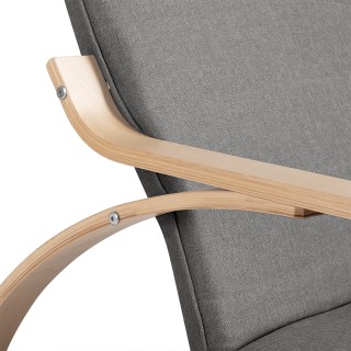 BAKAJI  Κουνιστή Καρέκλα Πολυθρόνα Χαλάρωσης Βαμβάκι Γκρι Ρυθμιζόμε...