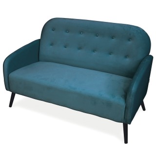 Galileo Διώδιος καναπές σε απόχρωση λαχανί από ύφασμα με εφέ βελούδ...