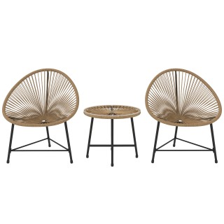 Outsunny Σετ Κήπου 3 Τεμαχίων από Ρατάν PE και Ατσάλι με 2 Οβάλ Καρ... Outsunny Σετ Κήπου 3 Τεμαχίων από Ρατάν PE και Ατσάλι με 2 Οβάλ Καρ...