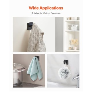 VEVOR Σετ Μπάνιου 4 Τεμαχίων - Αξεσουάρ από Ανοξείδωτο Ατσάλι Μαύρο...