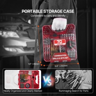 VEVOR Σετ Τρυπανιών 70 Τεμ. με Κασετίνα Πολλαπλών Χρήσεων CJZHQZT... VEVOR Σετ Τρυπανιών 70 Τεμ. με Κασετίνα Πολλαπλών Χρήσεων CJZHQZT...