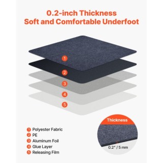 VEVOR Αυτοκόλλητα Πλακάκια Χαλιού 610x610 mm Γκρι (15 Τεμάχια) ZZFK... VEVOR Αυτοκόλλητα Πλακάκια Χαλιού 610x610 mm Γκρι (15 Τεμάχια) ZZFK...