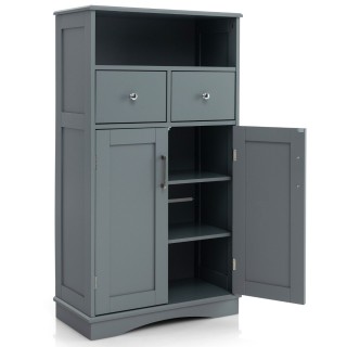 Costway Ντουλάπι μπάνιου με 2 συρτάρια & 2 πόρτες & ρυθμιζόμενο ράφ... Costway Ντουλάπι μπάνιου με 2 συρτάρια & 2 πόρτες & ρυθμιζόμενο ράφ...