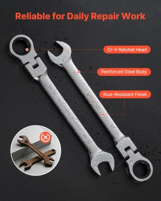 VEVOR Σετ Κατσαβιδιών Flex-Head με Καρυδάκια, 24 Τεμάχια SAE & Metr... VEVOR Σετ Κατσαβιδιών Flex-Head με Καρυδάκια, 24 Τεμάχια SAE & Metr...