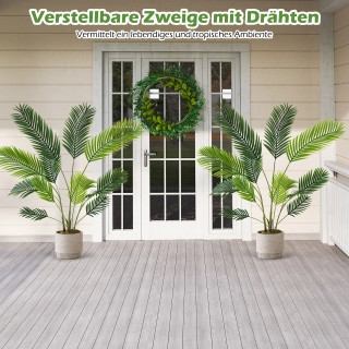 Costway Σετ 2 Τεχνητές Φοίνικας Αρέκα 140 cm με Γλάστρα HZ10329GN-2 Costway Σετ 2 Τεχνητές Φοίνικας Αρέκα 140 cm με Γλάστρα HZ10329GN-2