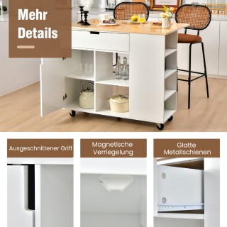 Costway Πολυλειτουργικό Καρότσι Κουζίνας 124 x 76 x 92 cm με Επεκτ... Costway Πολυλειτουργικό Καρότσι Κουζίνας 124 x 76 x 92 cm με Επεκτ...