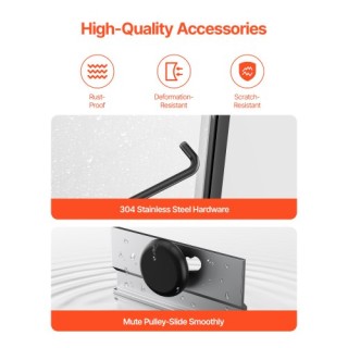 VEVOR Ημι-Πλαίσιο Πόρτα Μπανιέρας 50-60x60 εκ. TLYGM60W62HIYDJ1GV0