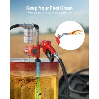 VEVOR Φορητή Αντλία Μεταφοράς Καυσίμου 12V DC με Αυτόματο Ακροφύσιο...