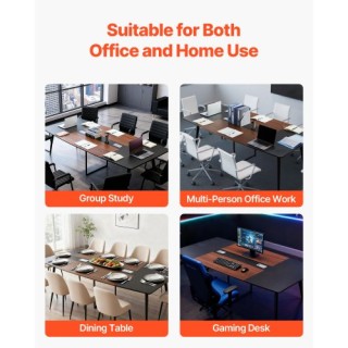 VEVOR Τραπέζι Συνεδριάσεων, 2400mm Σκαφοειδές Γραφείο για 10 Άτομα,... VEVOR Τραπέζι Συνεδριάσεων, 2400mm Σκαφοειδές Γραφείο για 10 Άτομα,...