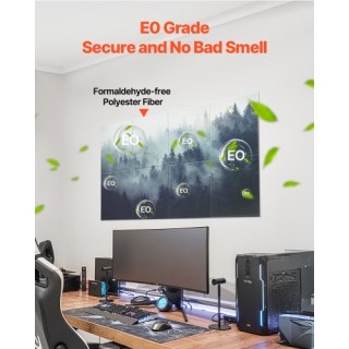 VEVOR 8 Πακέτο Αυτοκόλλητα Ακουστικά Πάνελ 15.8 x 11.8 ίντσες για Σ...