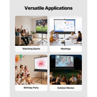 VEVOR Οθόνη Προβολής Τρίποδο 60 4K 16:9 ZJSTYPMEKSJ6U9O7F001V0