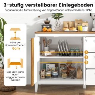 Costway Πολυλειτουργικό Ντουλάπι Αποθήκευσης 106 x 40 x 80 cm με 3 ... Costway Πολυλειτουργικό Ντουλάπι Αποθήκευσης 106 x 40 x 80 cm με 3 ...