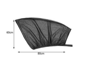 Εύκαμπτες Σκιάδες Πλαϊνών Παραθύρων Αυτοκινήτου – 2 Τεμάχια Μαύρο 5...