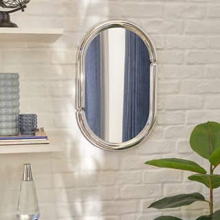 Atmosphera Οβάλ Καθρέφτης Micaela – Ύψος 55 εκ., Ασημί, Πλαστικό με... Atmosphera Οβάλ Καθρέφτης Micaela – Ύψος 55 εκ., Ασημί, Πλαστικό με...