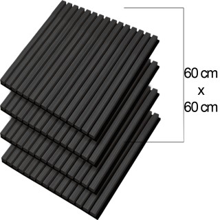 BAKAJI Σετ 4 Ακουστικά Πάνελ Απορρόφησης Ήχου 60x60εκ Μαύρο Καπνισ... BAKAJI Σετ 4 Ακουστικά Πάνελ Απορρόφησης Ήχου 60x60εκ Μαύρο Καπνισ...