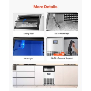 VEVOR Επαγγελματική Παγομηχανή Ελεύθερης Τοποθέτησης 130lbs/24H SYY...