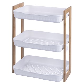Galileo Ράφι 3 επιπέδων από μπαμπού και πλαστικό PP 35x205x45 εκ. 5...