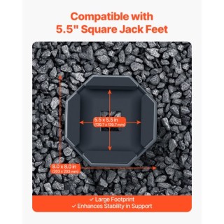 VEVOR Μαξιλάρια Στάθμευσης Τροχόσπιτου 5000 lbs 4 Τεμ 5.5 Τετράγωνα...