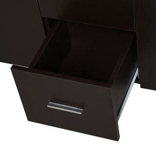 Μπουφές Homcom με 2 πόρτες, 3 συρτάρια και 3 ράφια από σκούρο ξύλο ... Μπουφές Homcom με 2 πόρτες, 3 συρτάρια και 3 ράφια από σκούρο ξύλο ...