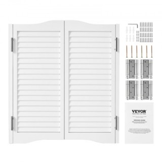 VEVOR Πόρτες Καφέ 81.3x91.4 εκ. Πεύκο Λευκό με Μεντεσέδες SLBDBMSMW...