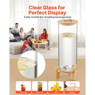 VEVOR Γυάλινος Διανεμητής Ποτών 13L με Βάση για Πάρτι YLFPQPGBLFPQK...