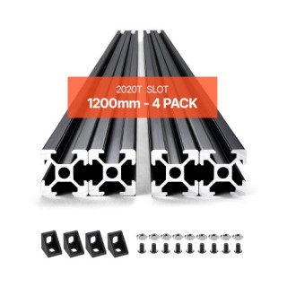 VEVOR 4PCS 1200mm T Slot 2020 Ανοδιωμένη Γραμμική Ράγα Αλουμινίου 2... VEVOR 4PCS 1200mm T Slot 2020 Ανοδιωμένη Γραμμική Ράγα Αλουμινίου 2...
