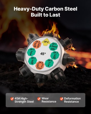 VEVOR Επαγγελματικό Κιτ Εκχείλωσης Σωλήνων Φρένων 45° για Διπλή και... VEVOR Επαγγελματικό Κιτ Εκχείλωσης Σωλήνων Φρένων 45° για Διπλή και...