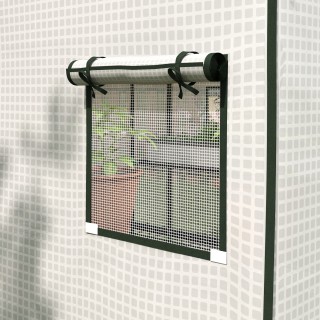 Outsunny Κάλυμμα PE για Θερμοκήπιο Κήπου με Πόρτα με Στερέωση και Π...