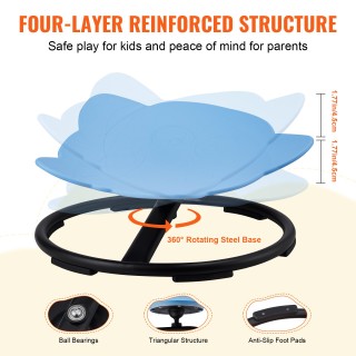 Παιδική Περιστρεφόμενη Καρέκλα Ελέφαντας 360° 49,5 x 51,5 x 25 cm Μ...