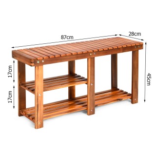 Costway Πολυλειτουργικός Πάγκος Παπουτσιών από Ξύλο Ακακίας για Εί... Costway Πολυλειτουργικός Πάγκος Παπουτσιών από Ξύλο Ακακίας για Εί...