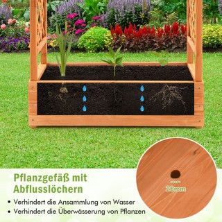 Costway Κρεβάτι κήπου με καμάρα & κρεμαστή οροφή 110 x 44 x 113,5 c...