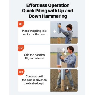 VEVOR Βαρέως Τύπου Κρουστήρας Για Στύλους Περιφράξεων Κήπου WLDZC61...