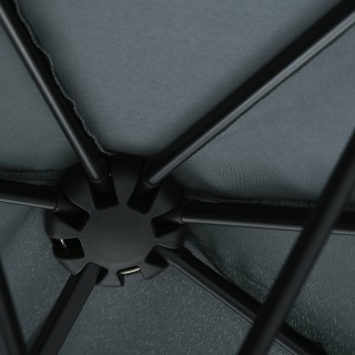 Outsunny Ημικυκλική Ομπρέλα με Μανιβέλα και Αντιηλιακή Σκεπή, 200x1...