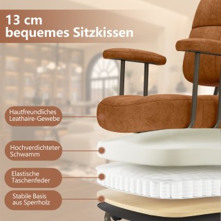 Costway Εργονομική Καρέκλα Γραφείου με Μπράτσα & Ρόδες, Ρυθμιζόμενη... Costway Εργονομική Καρέκλα Γραφείου με Μπράτσα & Ρόδες, Ρυθμιζόμενη...