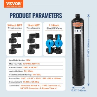 VEVOR Αφαλατωτής Νερού Χωρίς Αλάτι για Οικογένεια 5-8 Ατόμων ZYWY... VEVOR Αφαλατωτής Νερού Χωρίς Αλάτι για Οικογένεια 5-8 Ατόμων ZYWY...