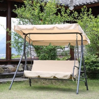 BAKAJI Κούνια Κήπου 3 Θέσεων από Ατσάλι με Ρυθμιζόμενη Ομπρέλα Μπε... BAKAJI Κούνια Κήπου 3 Θέσεων από Ατσάλι με Ρυθμιζόμενη Ομπρέλα Μπε...